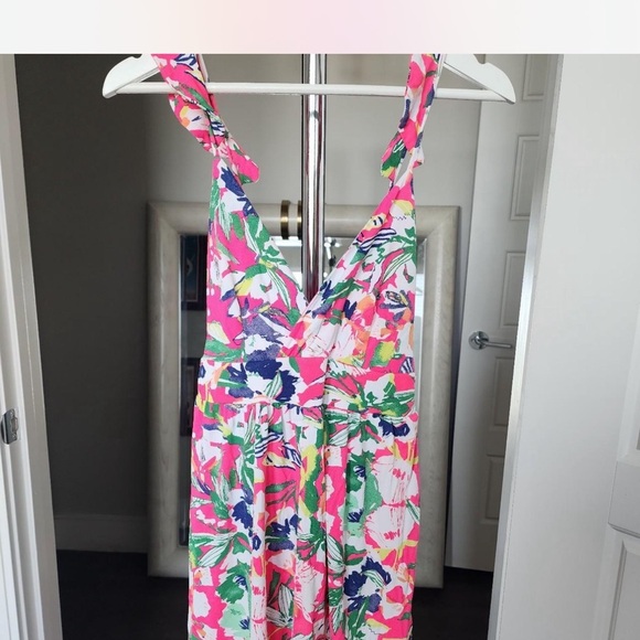 Maaji Pink and White Maxi Dress with Slit - Picture 5 of 7